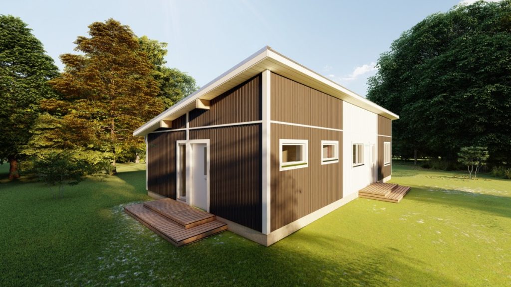 gatava koka paneļu māja 76m2