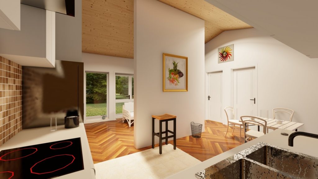gatava koka paneļu māja 61m2
