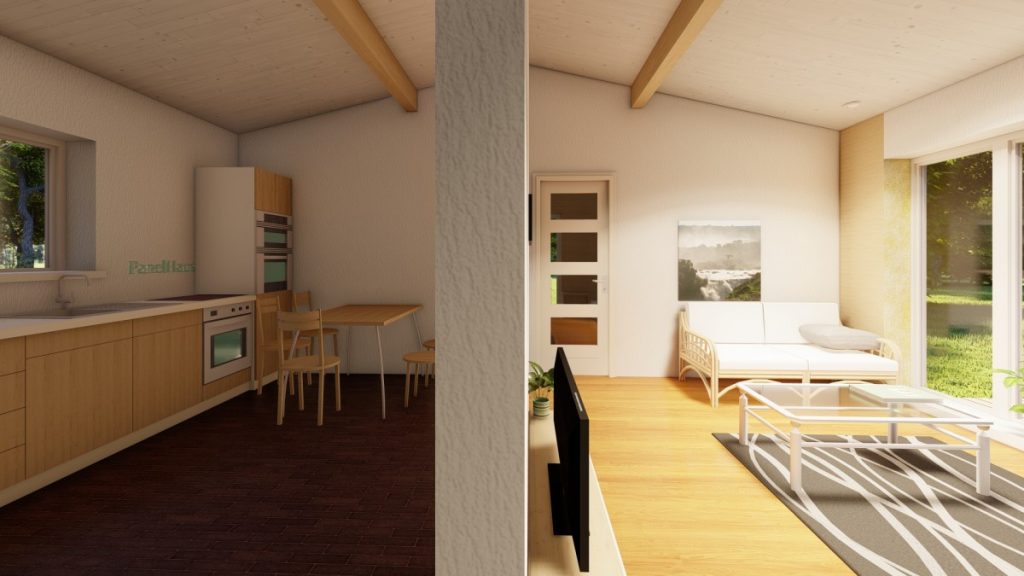 gatava koka paneļu māja 76m2