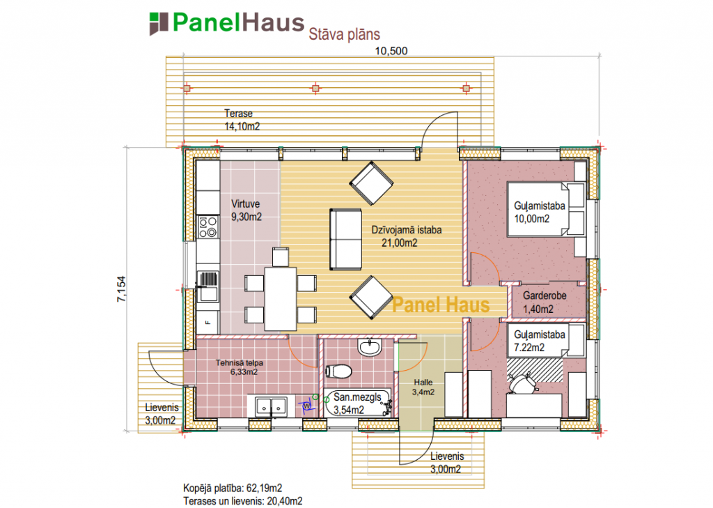 koka paneļu māja 63m2, panelhaus.lv
