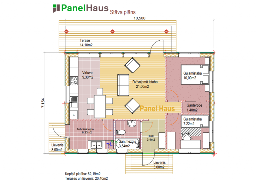 koka paneļu māja 62m2, panelhaus.lv