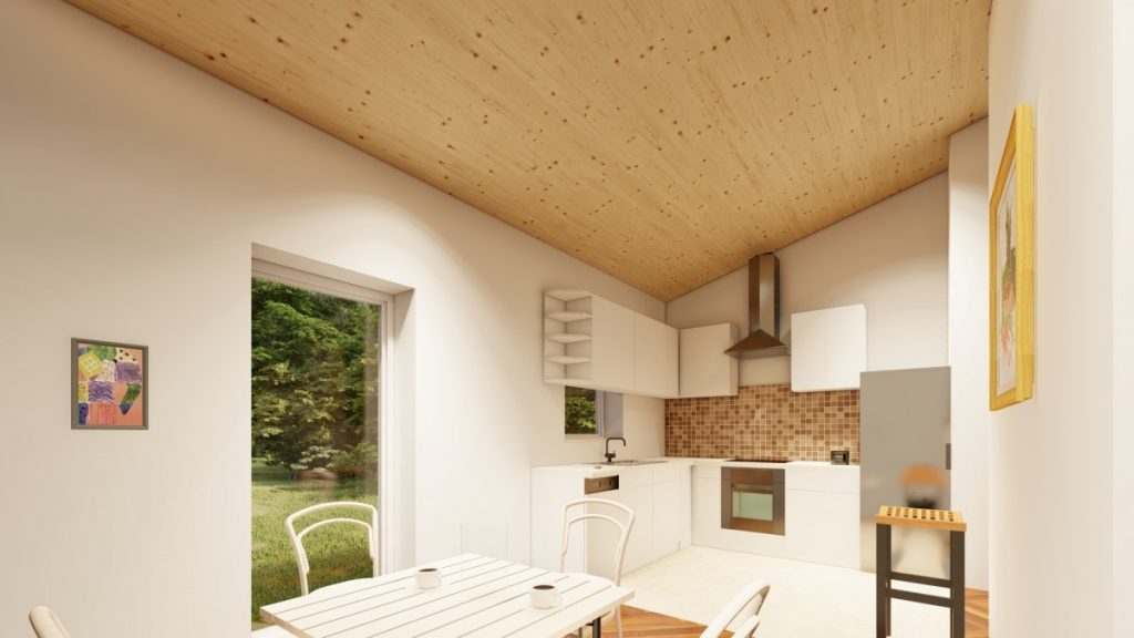 gatava koka paneļu māja 61m2